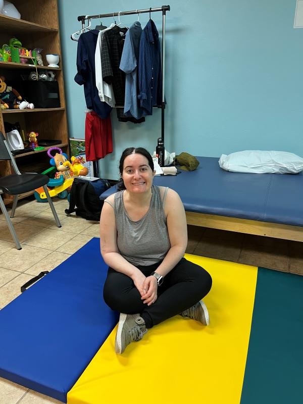 Katie was enrolled in the SUPER clinical trial, an intensive upper extremity recovery program for chronic stroke patients at UTHealth Houston. (Photo courtesy of Katie Breece)