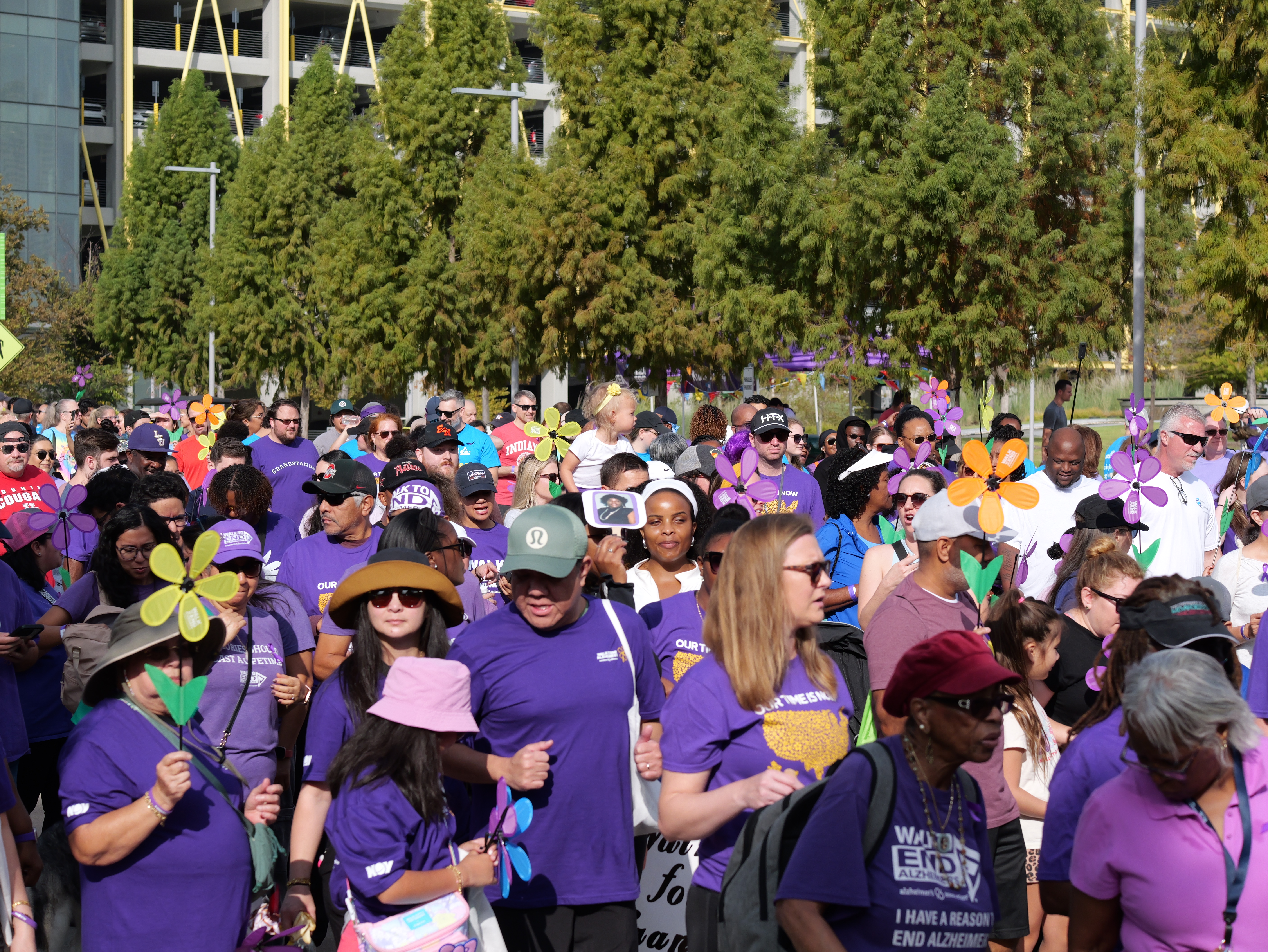 Graphic with a beige brain illustration on a dark background and text: 'Walk to End Alzheimer's,' 'Join the UTHealth Houston Team,' and link 'go.uth.edu/WTEA.'