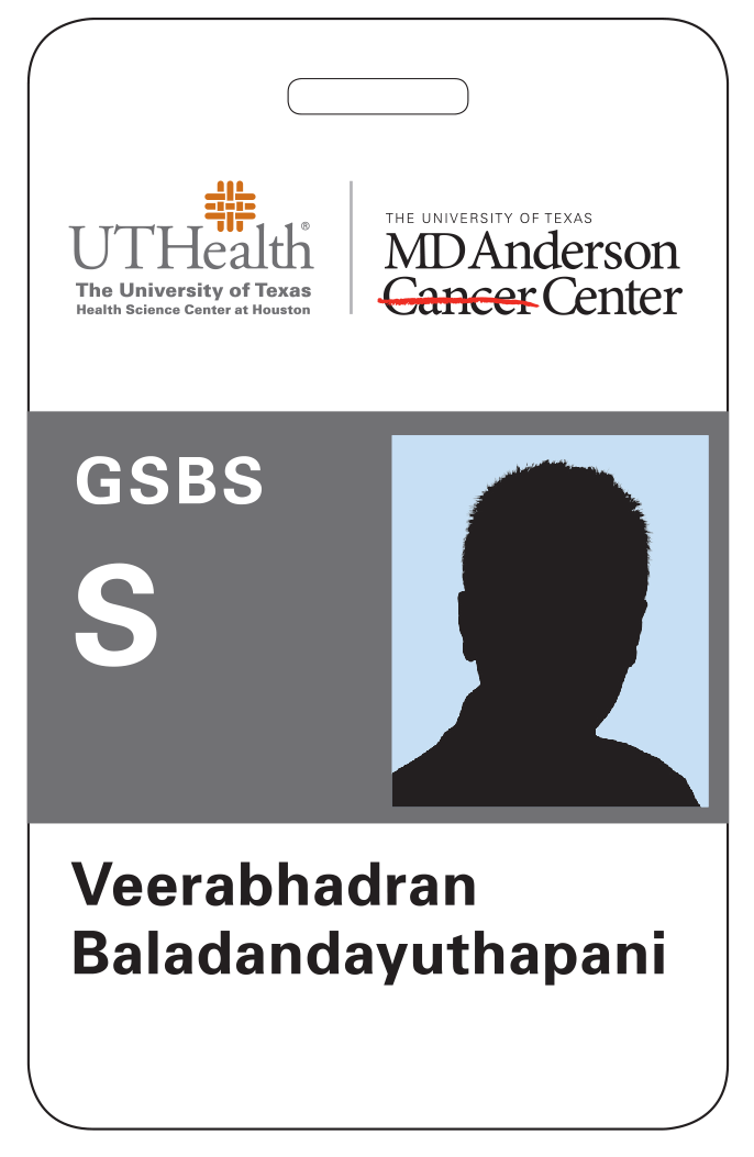 GSBS Student without credentials badge example in Cool Gray Image