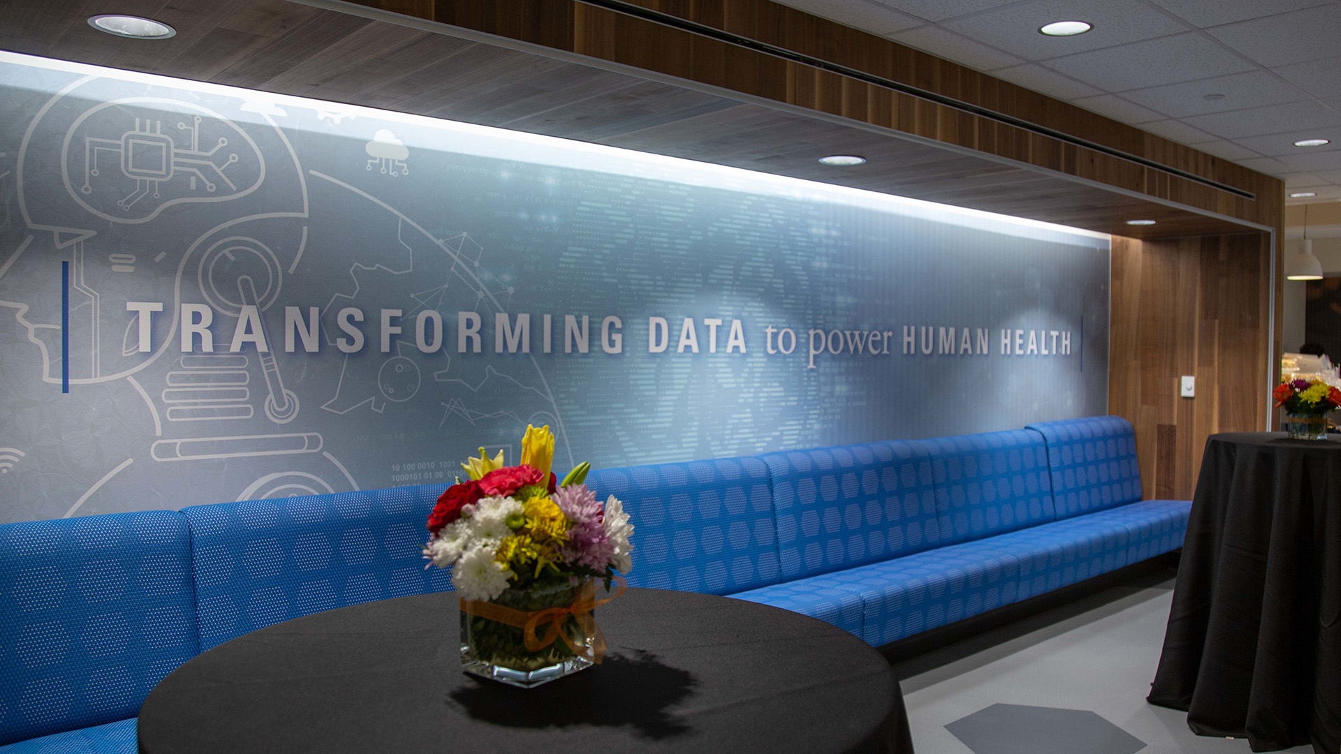 Transforming Data to Power Human Health Image in the SBMI Commencement Lounge.