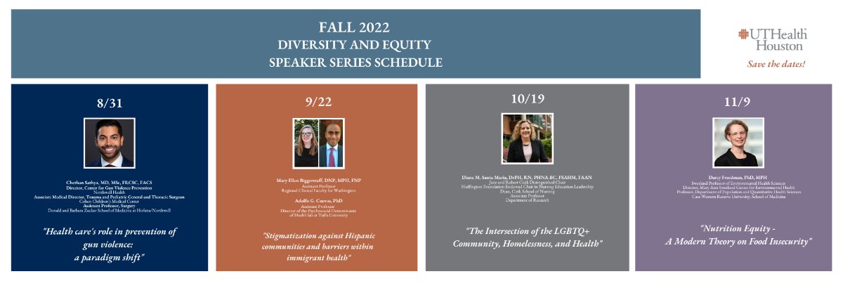 Banner with speaker series lineup