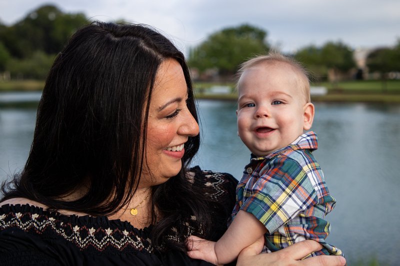 Jamie McCown always dreamed of being a mom. At eight weeks pregnant, she had a scare after experiencing a stroke in her sleep. Today, she feels blessed with her healthy baby, Levi, and minimal impairment. (Photo by: Logan Ball, UT Physicians)