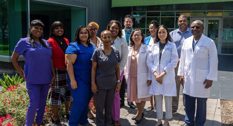 Staff from Harris County and physicians with McGovern Medical School at UTHealth Houston work together to provide care at Integrated Health Services for children in Harris County. (Photo by UTHealth Houston)