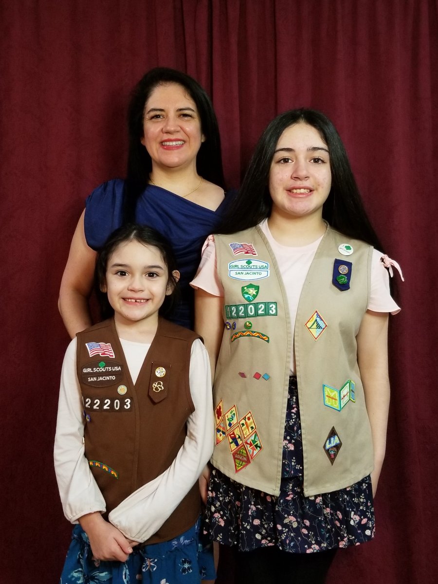 Photo of Zaundra Martinez, a stroke survivor, who takes part in the Girl Scouts Stomp Out Stroke program every year with her two daughters so they know how to recognize the signs of stroke. (Photo credit: Zaundra Martinez)