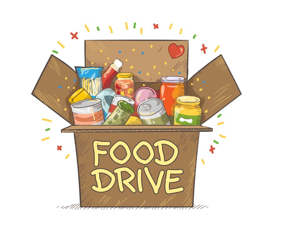 Graphic of a food drive box