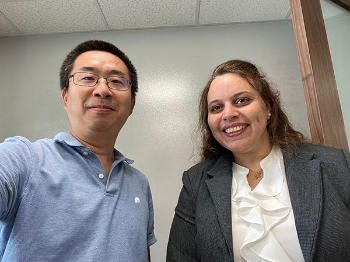 Degui Zhi, PhD, MS, associate professor at the school, and Laila Rasmy Bekhet, PhD, assistant professor in informatics, came up with idea for the research in 2020 during the onset of the COVID-19 pandemic. (Photo courtesy of Degui Zhi)