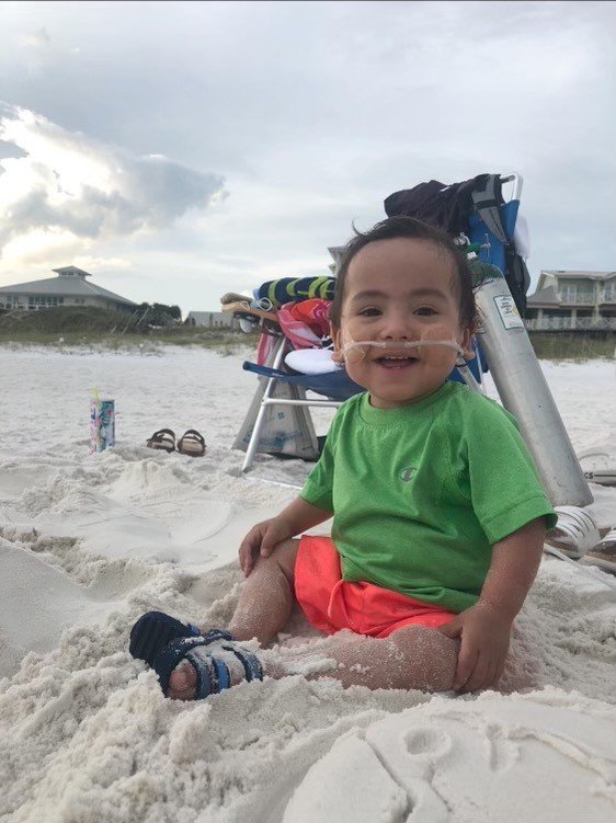 Noah Ordaz, a joyful, hard-headed child born at 23 weeks with multiple medical issues, has been flourishing under the care of clinicians at the UT Physicians Pediatric Center Neonatal High Risk Clinic. (Photo courtesy of Lisa Ordaz)
