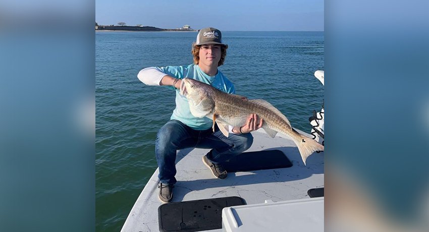 Tanner Staff, a fishing enthusiast, almost lost his hand due to a traumatic fireworks injury, but Ashton Mansour, MD, was able to save it after a complex surgery. (Photo provided by patient)