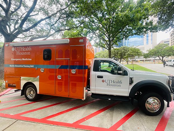 A state-of-the-art mobile simulation training unit designed to enhance high-level adult and pediatric emergency medicine care. (Photo by UTHealth Houston)