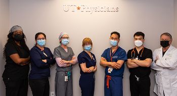 Photo of the providers with the UT Physicians spina bifida program who all come from different areas of expertise. (Photo by Kim Kham, UT Physicians Marketing & Communications)