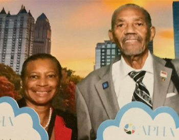 Charlene Hunter James, MPH, and Andrew James, MD, DrPH, standing side by side. (Photo courtesy of James' family)