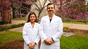 Photo of Asha Bhalwal, MD, and Alvaro Montealegre, MD. (Photo by UTHealth Houston)