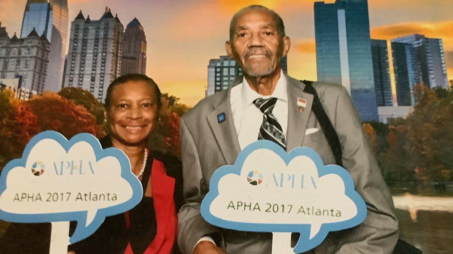 Andrew James, MS, DrPH and Charlene Hunter James, MPH, pictured at 2017 APHA National Conference (Photo: James' Family)