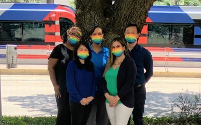 Photo of Student Counseling Services celebrating Pride 2021