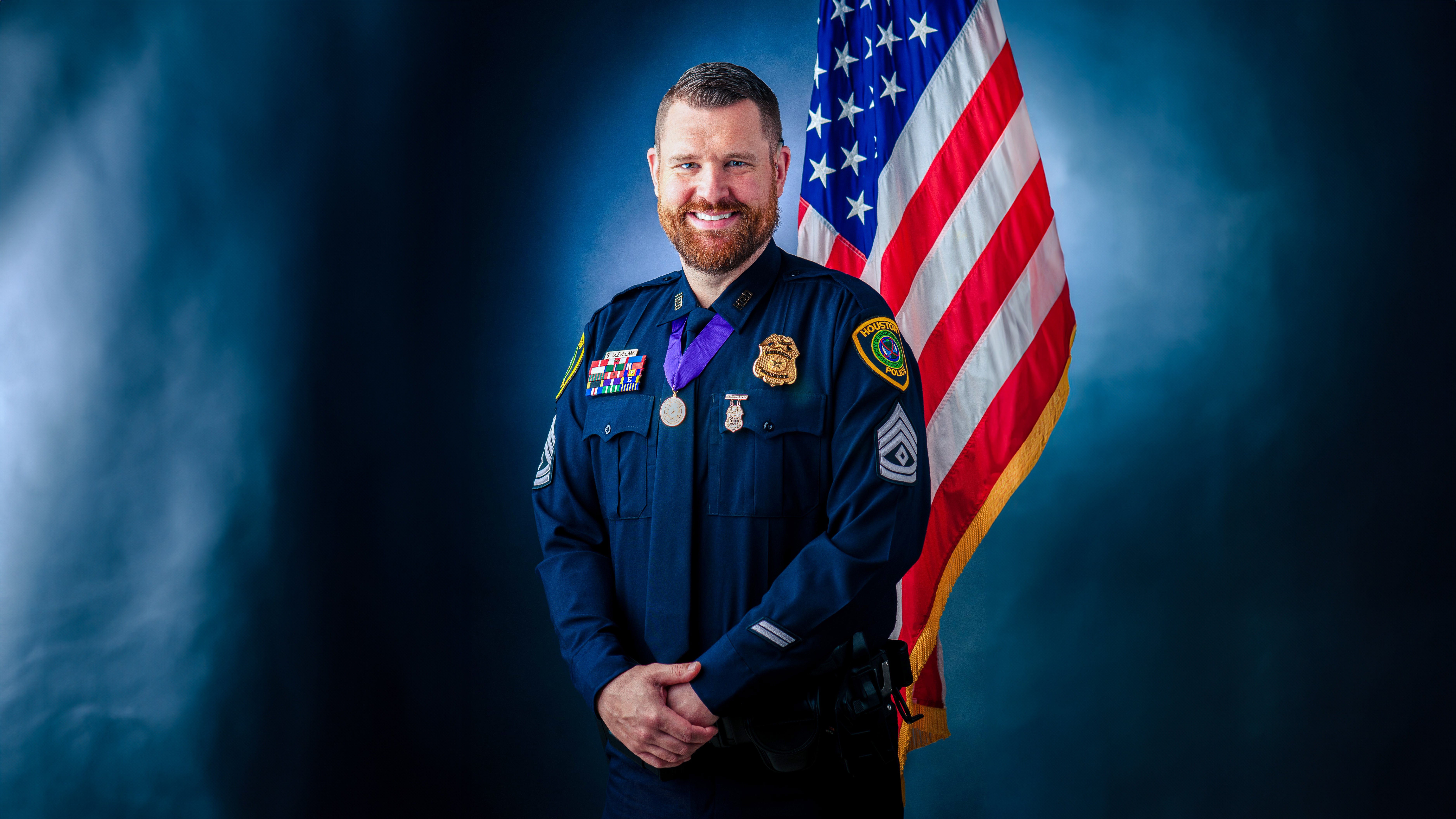 Sgt. Sam Cleveland was determined to get back to work after gunshots could have sidelined his career as a Houston police officer. (Photo courtesy of Houston Police Department)