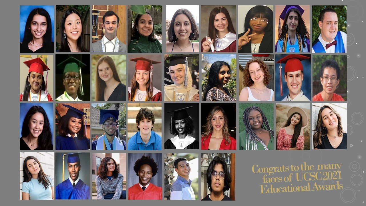 Images of the UCSC Educational Awards recipients