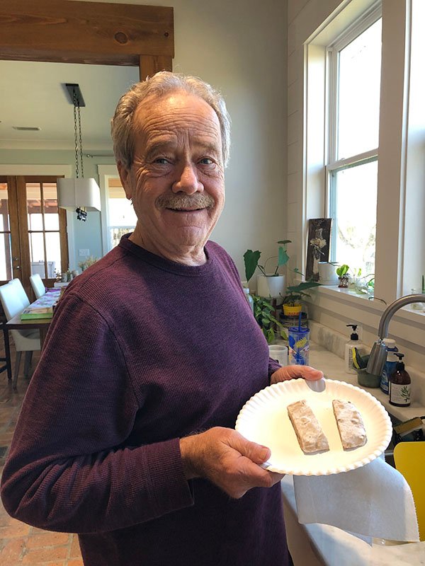 Picture of Randy Allgood, 65, of Fairhope, Alabama. He was able to enjoy a home-cooked meal with his family while staying with his daughter after a procedure to place a branch stent for a ruptured aortic aneurysm. (Photo courtesy of Randy Allgood)