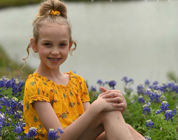 Violet Raney has been footloose and seizure-free since Gretchen Von Allmen, MD, diagnosed her with pyridoxine-dependent epilepsy and prescribed her vitamin B6 supplements nine years ago. (Photo courtesy of Charla Buras)