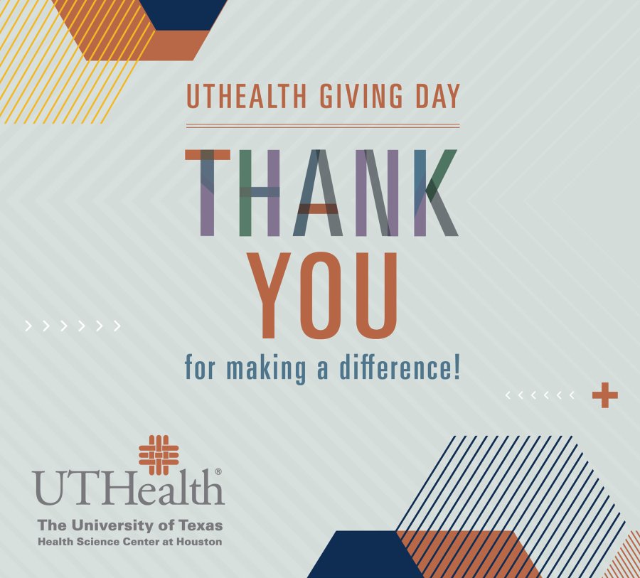 Graphic thanking those who gave during UTHealth's third annual Giving Day.