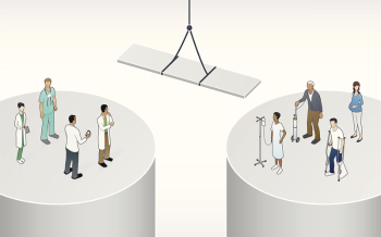 Image depicting bridge between doctors and patients