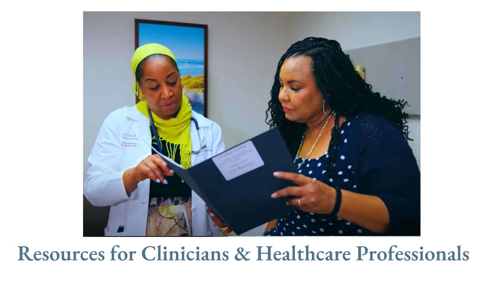 Click Here For Resources for Clinicians and Healthcare Professionals