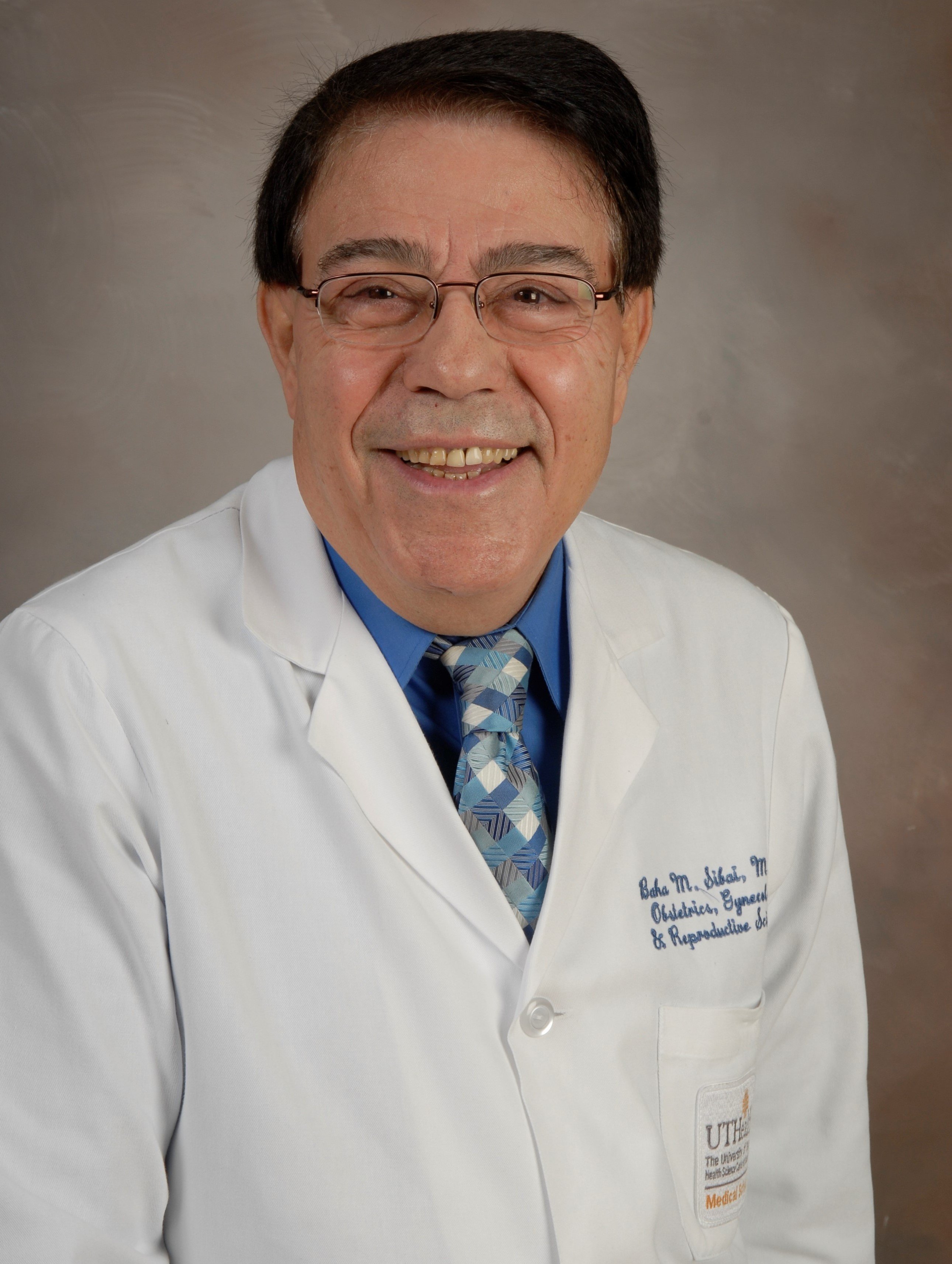 Photo of Baha Sibai, MD, who played a major role in Saavedra being able to have another child after having accreta. (Photo credit: UTHealth)
