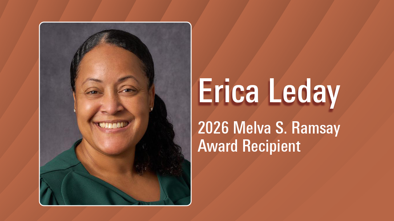 Erica Ramsay Making an impact behind the scenes: Erica Leday receives 2026 Melva S ...