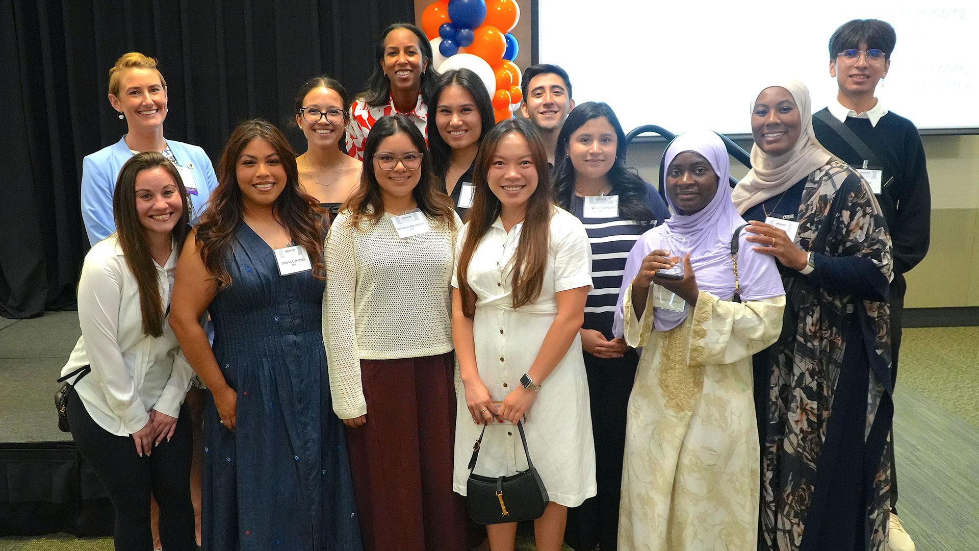 group of incoming students