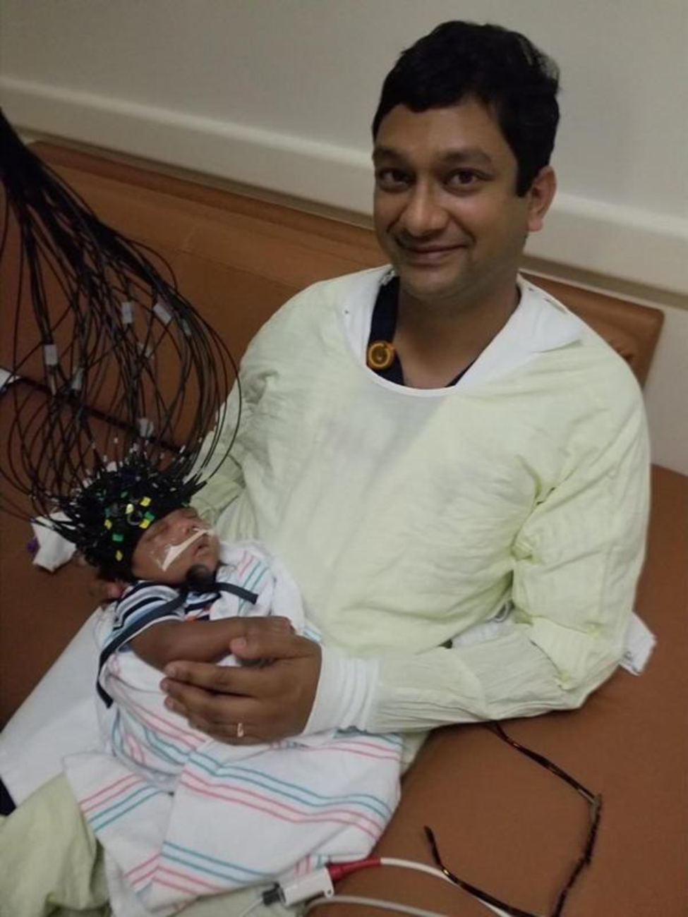 In 2018, Aries was the first child to use the CTOT brain imaging device developed by Manish N. Shah, MD, and his team at UTHealth Houston. (Photo provided by Aisha Atkinson)