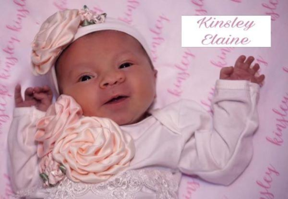 In January 2017, Kinsley was born with a third nostril as well as an underdeveloped left hand with small, fused fingers. (Photo provided by Jenny Westbrook)