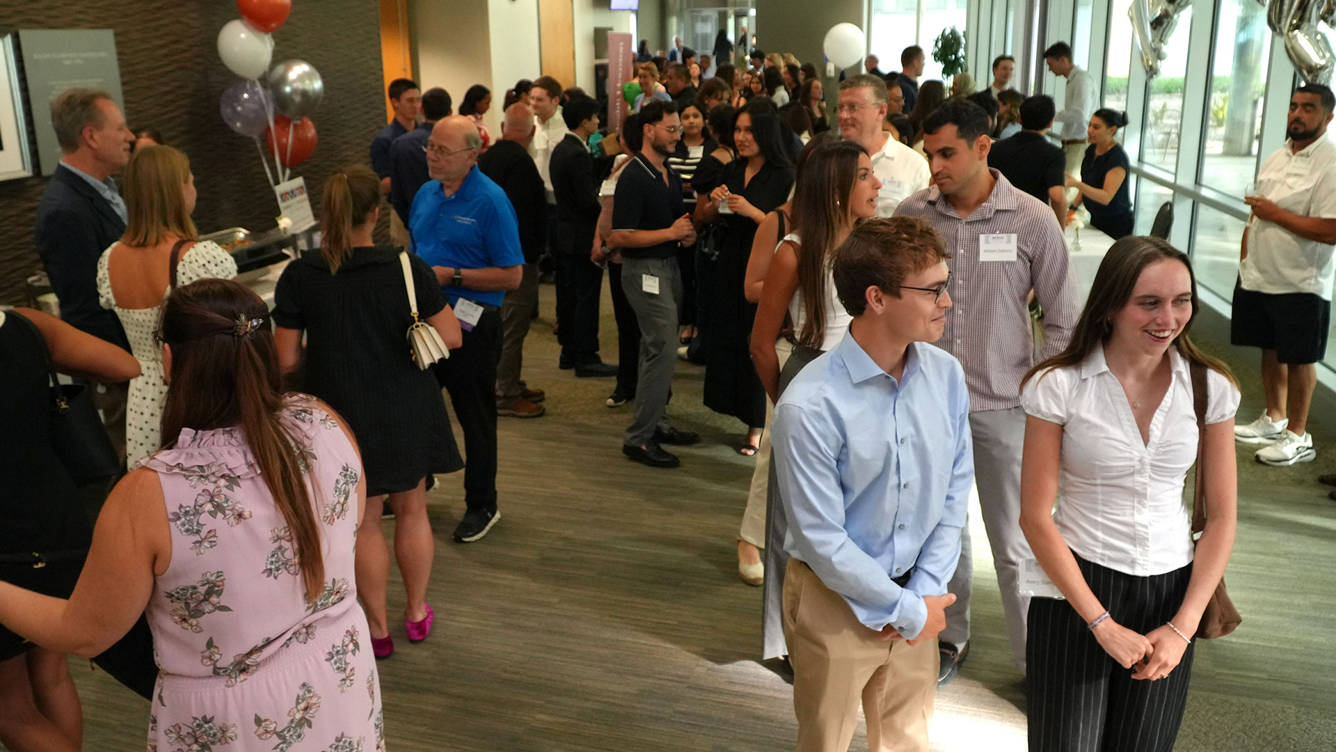 incoming dentistry students socialize with family and friends