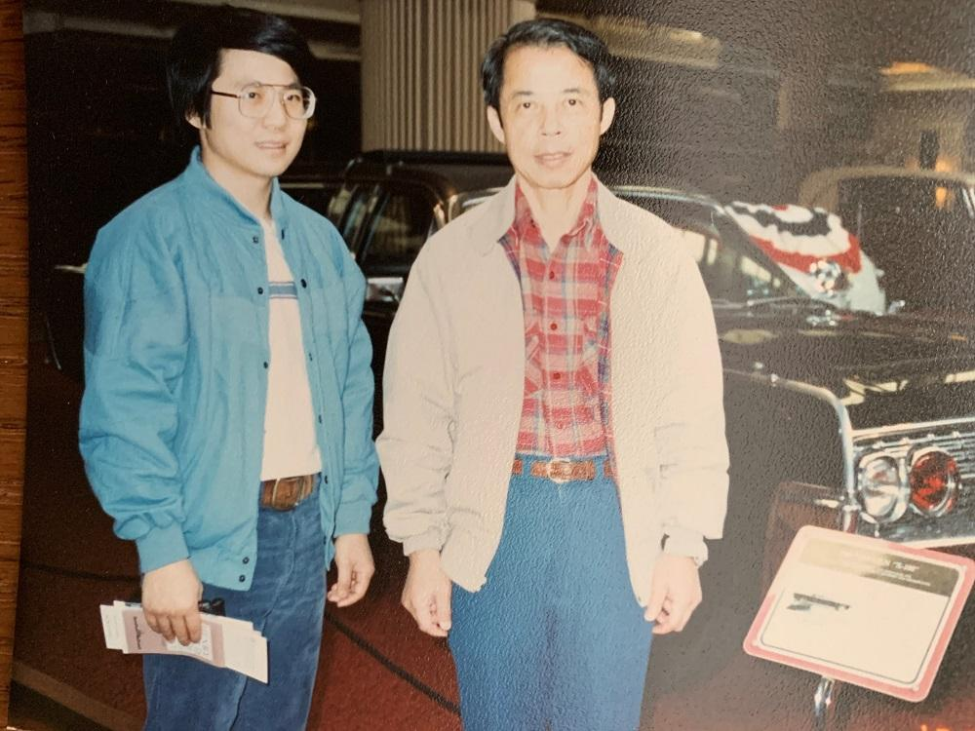 Robert “Bob” Ku, PhD ’85 (left), with his father (right).