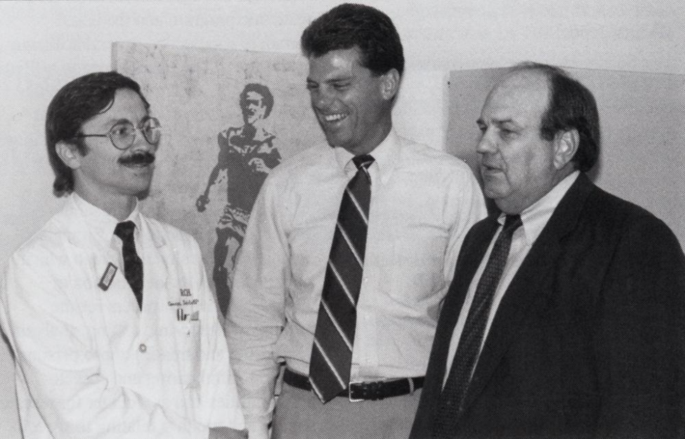 Pictured (L-R) George Delclos, MD, PhD; Thomas Mackey, PhD; and Bob Bowman, assistant vice president for Auxiliary Enterprises.