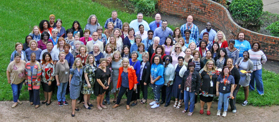 Employees gathered for a group photo in 2017.