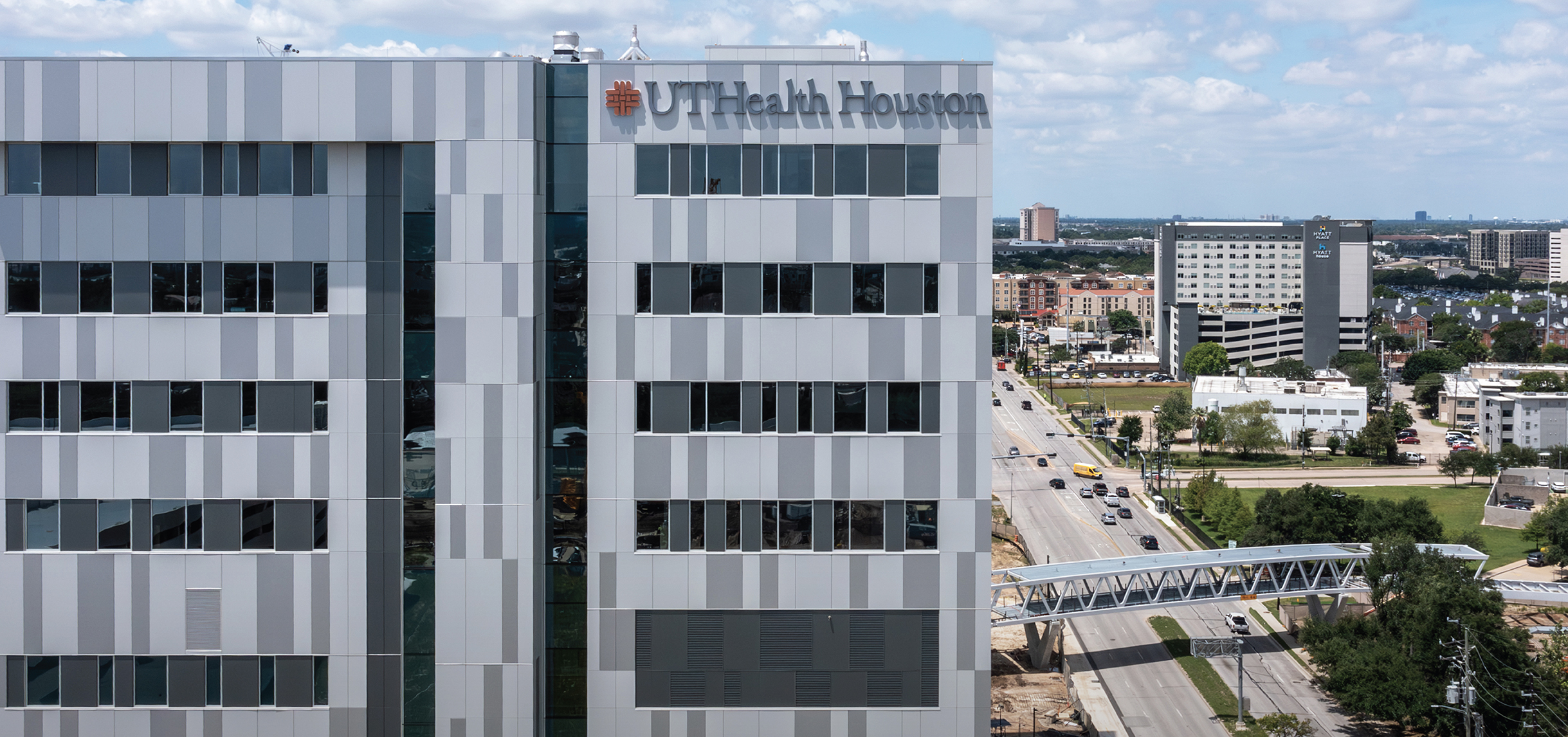 Building of the new UTHealth Houston School of Public Health exterior