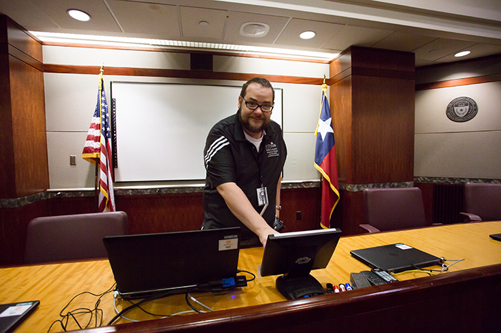 Cory Welch is a senior audio-visual specialist in conference operations at McGovern Medical School at UTHealth