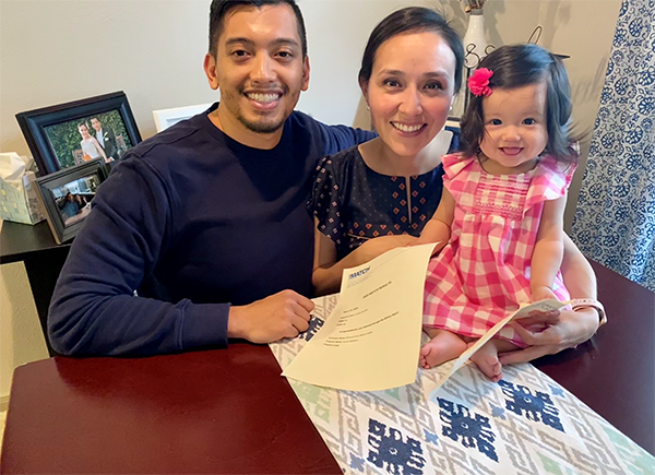 Army 2nd Lt. Quang Gonzalez found out early through the Army match program that he’ll be moving his family to North Carolina for a family medicine residency at Womack Army Medical Center, a military hospital in Fort Bragg. (Photo credit: Quang Gonzalez)