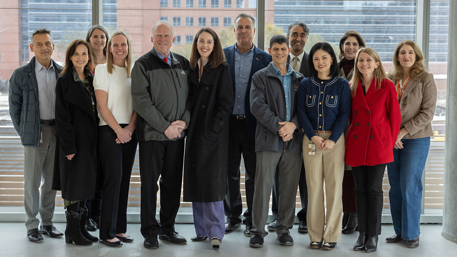 UTHealth Houston leadership poses for a photo at the SPH listening tour.