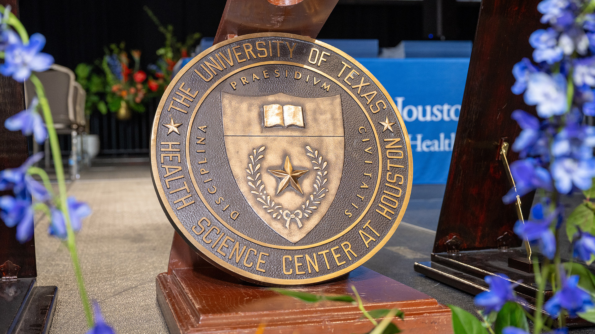 UTHealth Houston seal at commencement